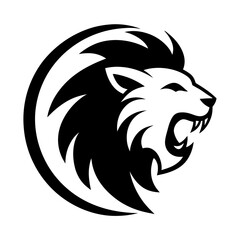 lion head silhouette vector illustration