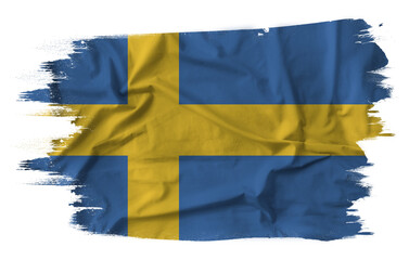 Flag of Sweden with fabric texture