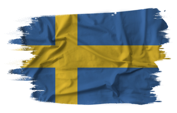 Flag of Sweden with fabric texture