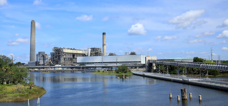 JEA Northside Generating Station in Jacksonville, a major power plant in Florida, USA. 