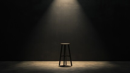 Noir Aesthetic: Mysterious Illuminated Bar Stool for Cinematic Storytelling