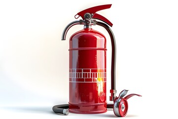 Obraz premium Essential Fire Safety Equipment: A Red Fire Extinguisher