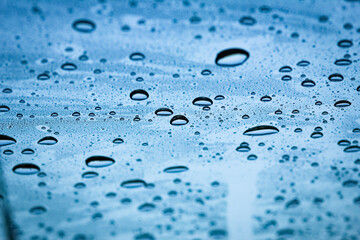 A Beautiful drops on glass background