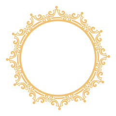 Decorative round frame - hand drawn vector illustration.