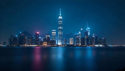 Obraz premium country skyline at night