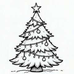 Christmas Tree Coloring Page