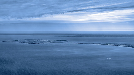 noirmoutier island in french atlantic ocean aerial view