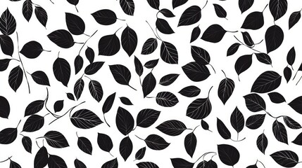 Another seamless pattern of leaf silhouettes.