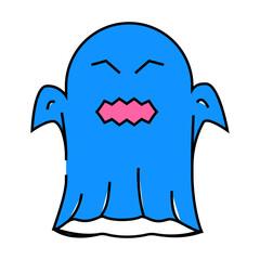 fear ghost line icon vector. fear ghost sign. isolated symbol illustration