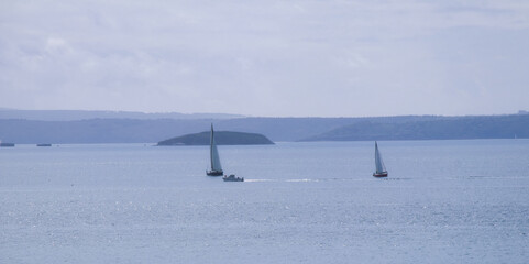 des bateaux dans la rade de Brest