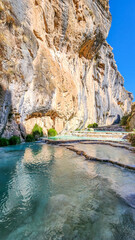 MILLPU NATURAL POOLS. TURQUOISE WATERS OF MILLPU. NATURAL WONDERS OF PERU. MILLPU, AYACUCHO.
