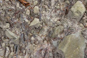 Stone and sand background in the mountains