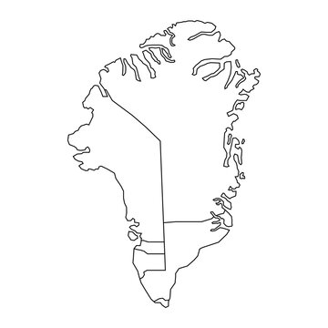 recommend clip art: greenland map icon. outline simple icon design. Map of greenland. Vector illustration