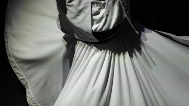 Sufi Whirling Dervishes Drone Video, Uskudar Istanbul, Turkiye (Turkey)