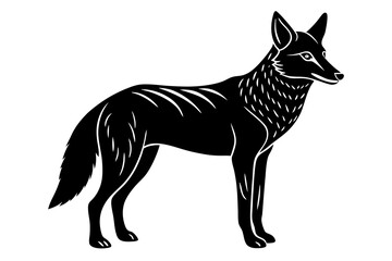 coyote silhouette vector illustration