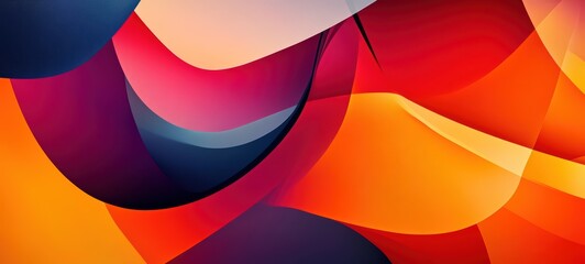 An abstract geometric design in bold, contrasting colors, perfect for modern decor or digital applications, with sharp lines and flowing shapes creating a dynamic visual effect