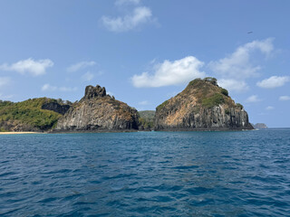 Sea view of the Fernando de Noronha archipelago