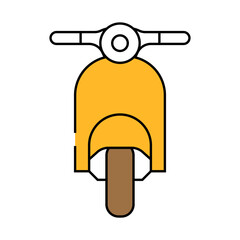 scooter transport vehicle line icon vector. scooter transport vehicle sign. isolated symbol illustration
