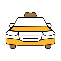 taxi transport vehicle line icon vector. taxi transport vehicle sign. isolated symbol illustration