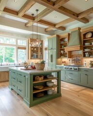 beautiful kitchen interior in country style