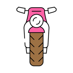 motorcycle transport vehicle line icon vector. motorcycle transport vehicle sign. isolated symbol illustration