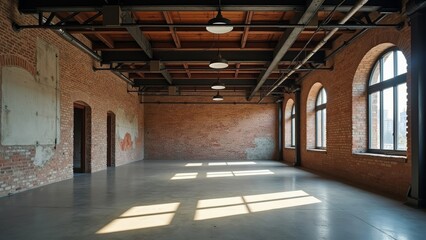 Industrial Warehouse Office Space Background