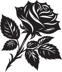 Rose Flower vector silhouette colorful high quality image
