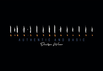 Abstract style illustration about basic clothing. Art for t-shirt prints.