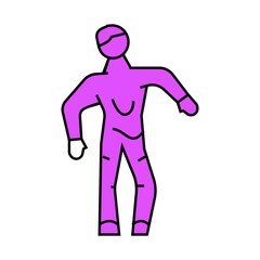 dead zombie line icon vector. dead zombie sign. isolated symbol illustration