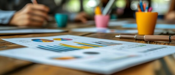 Fototapeta premium Business Perspective on Data Analysis and Strategy Planning