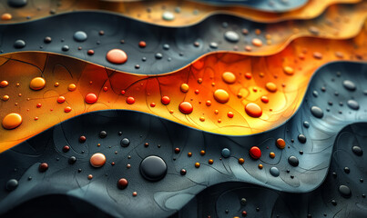 Obraz premium Colored background with wavy texture in dark tones.