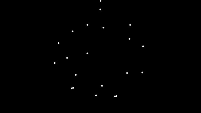 Fossil animated icon particles in motion