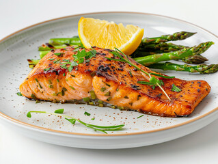 Delicious Baked Salmon Fillet with Asparagus