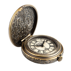 Elegant antique pocket watch with intricate floral designs, showcasing timeless craftsmanship and vintage charm in a classic style.