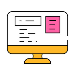 paid search advertising line icon vector. paid search advertising sign. isolated symbol illustration