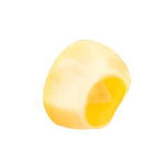 One fresh corn kernel isolated on white