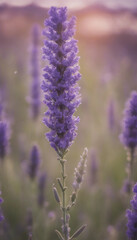 Obraz premium An acanthaceae lavender blossom from the Gayfeather wildflower vertical