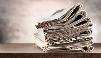 stack of newspapers