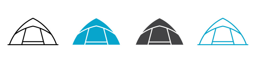tent icon Vector outline sign © Aapa
