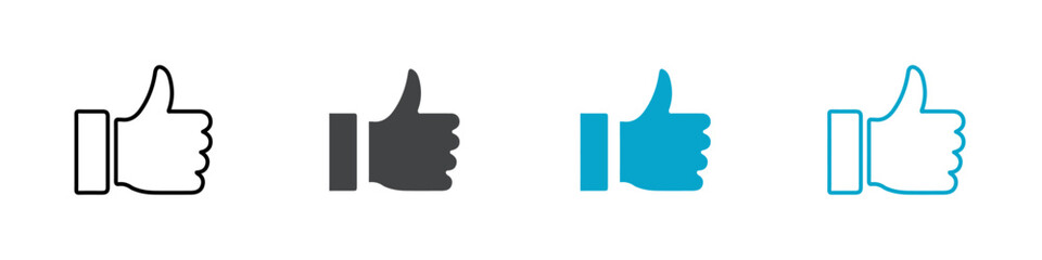 thumbs up icon Vector outline sign