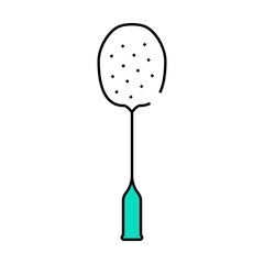 racket professional badminton line icon vector. racket professional badminton sign. isolated symbol illustration