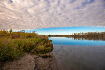 Autumn hike by the river