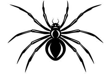 Black Widow Spider silhouette vector illustration