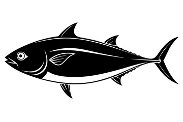 Yellowfin Tuna silhouette vector illustration