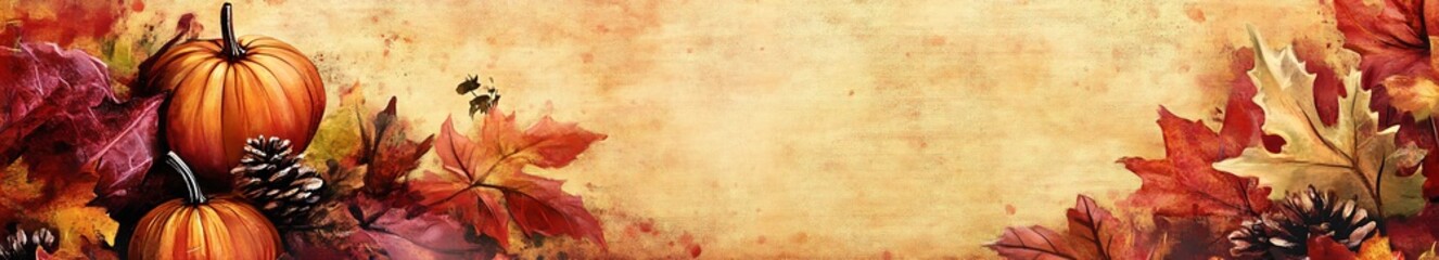 Fototapeta premium Lively Thanksgiving Holiday Fall Autumn Background 