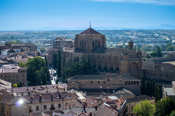 Obraz premium Walking on the historic town in Salamanka, Spain