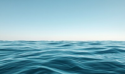 Fototapeta premium Surface level of sea against clear sky