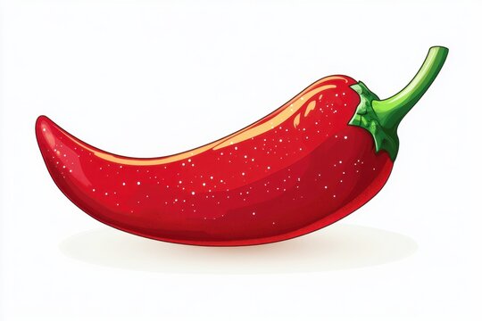 Spicy red chili pepper illustration