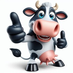 Naklejka premium cow isolated on white background
