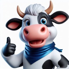 cow isolated on white background